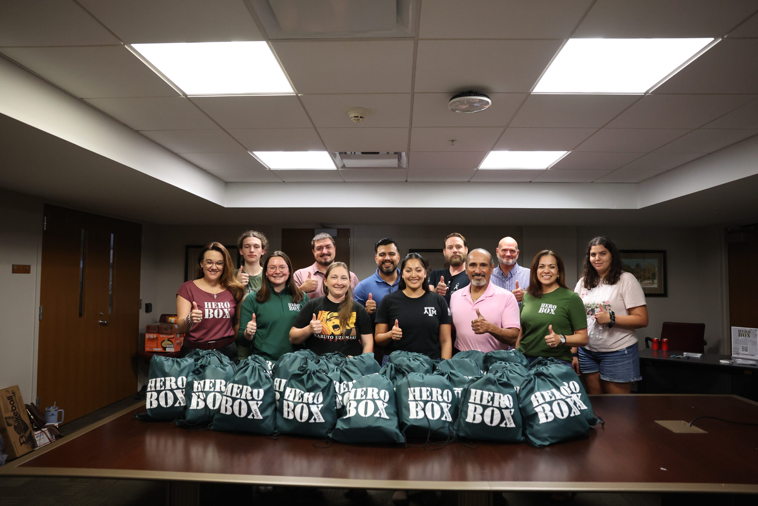 SVA group with their care packages