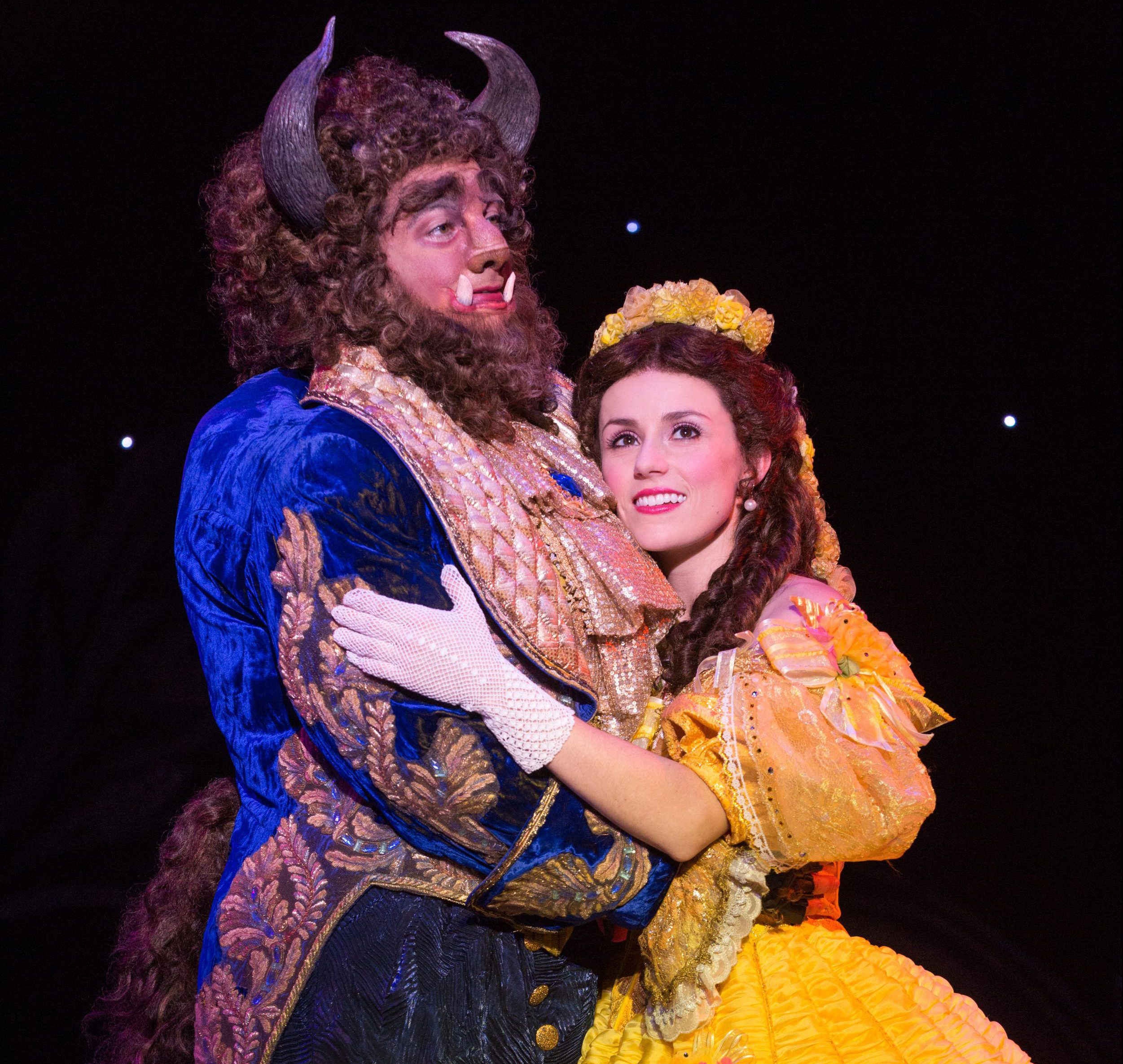 Image of actors in a performance of Beauty and the Beast