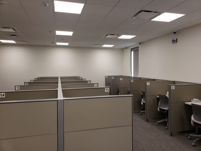 Photo of cubicle space study area in disability resources