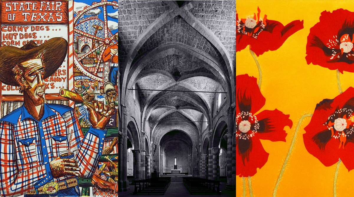 Image collage of art from three different art installations