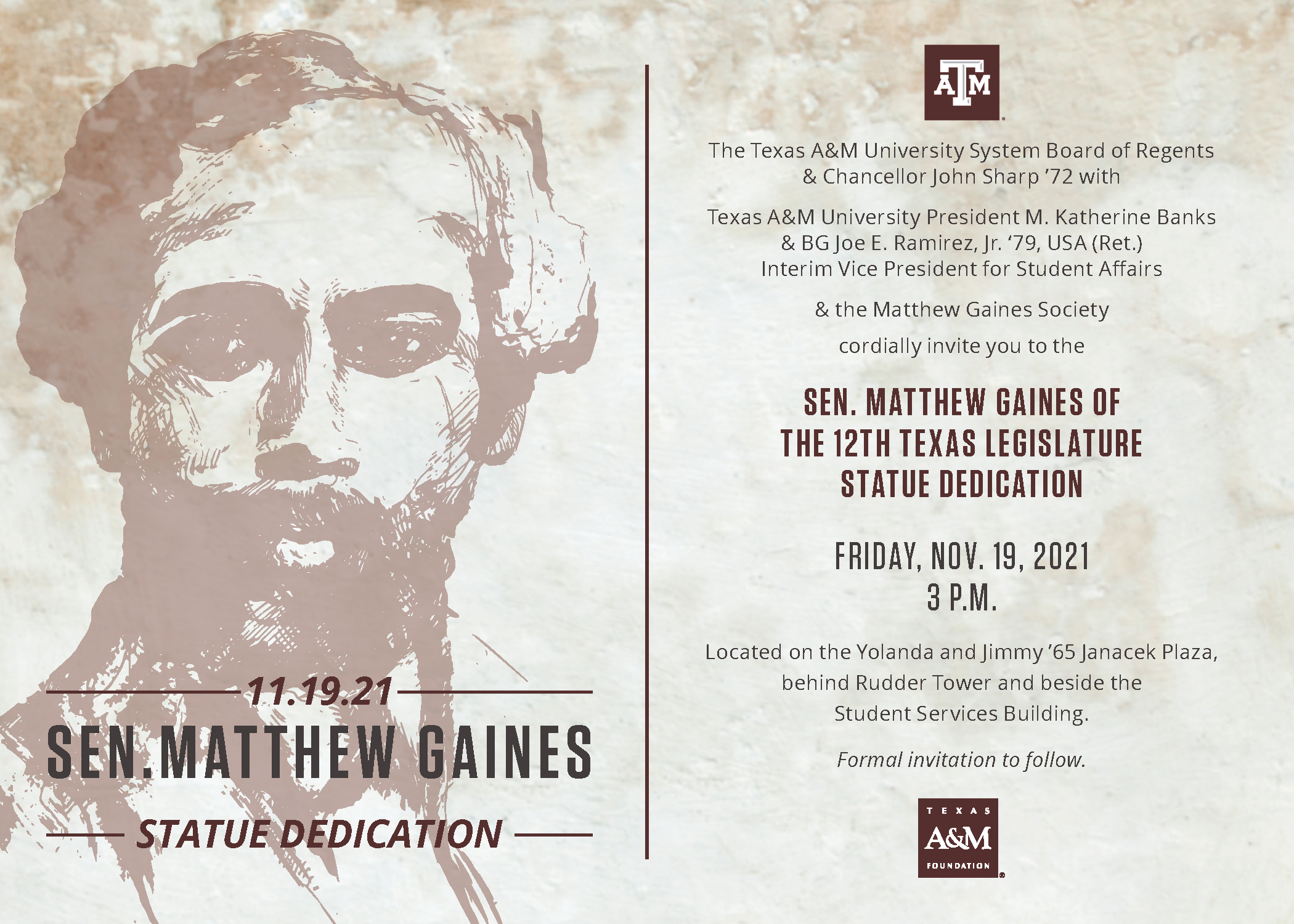 Matthew Gaines Unveiling Save the Date