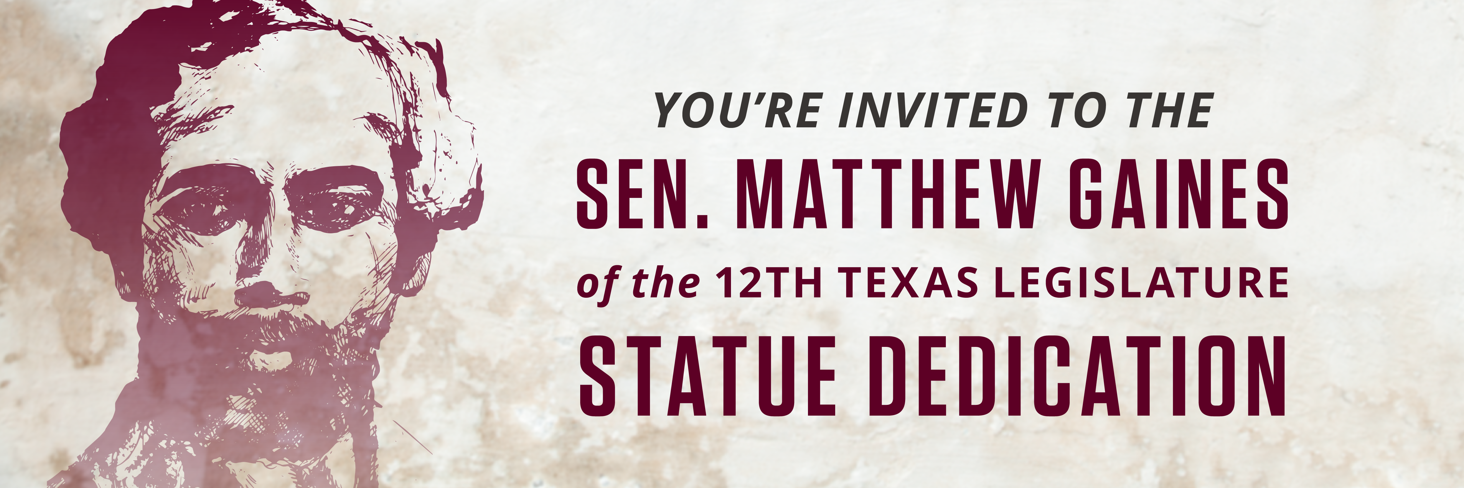 You're invited to the Sen. Matthew Gaines Statue Dedication