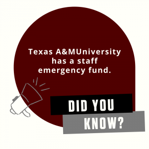 Did you know? Texas A&M University has a staff emergency fund.