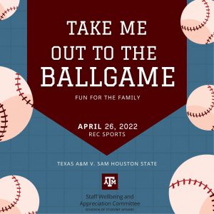 Take Me Out to the Ballgame event flyer.