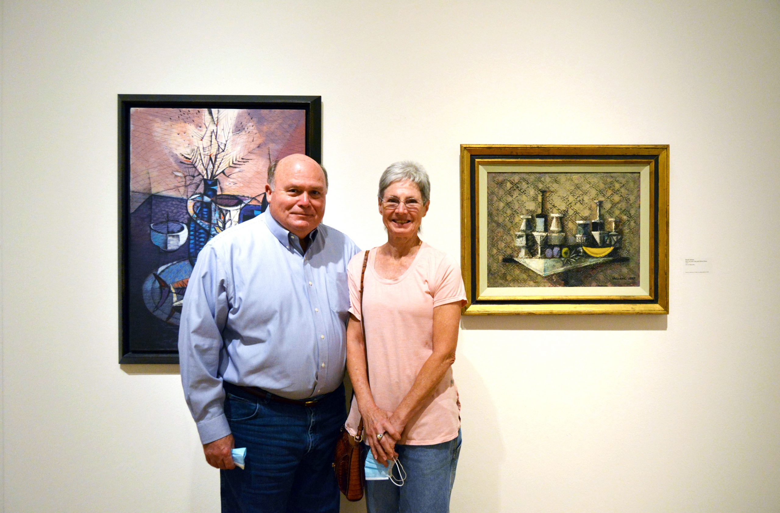 Photo of William and Linda Reaves in the University Art Galleries