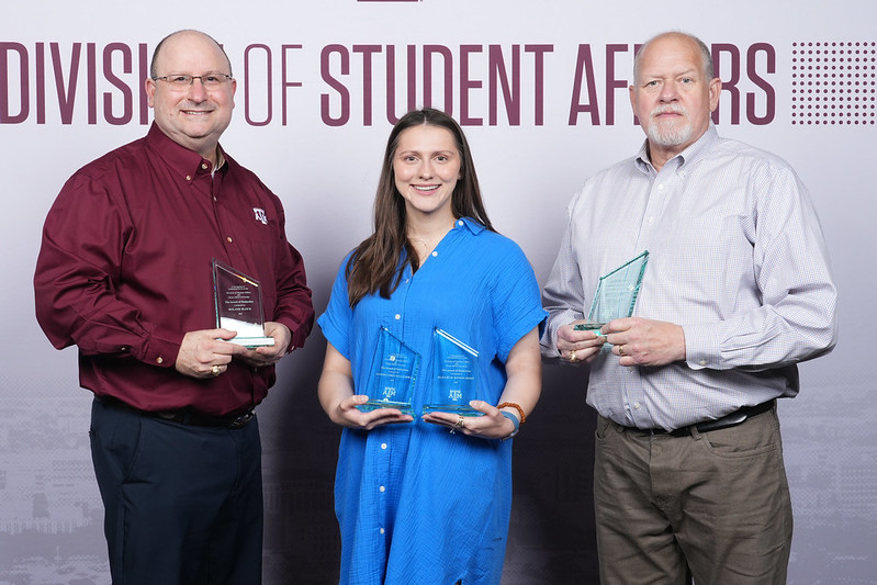 Roland Block, Elizabeth Windon-Hiney, and Brad Collet with their awards