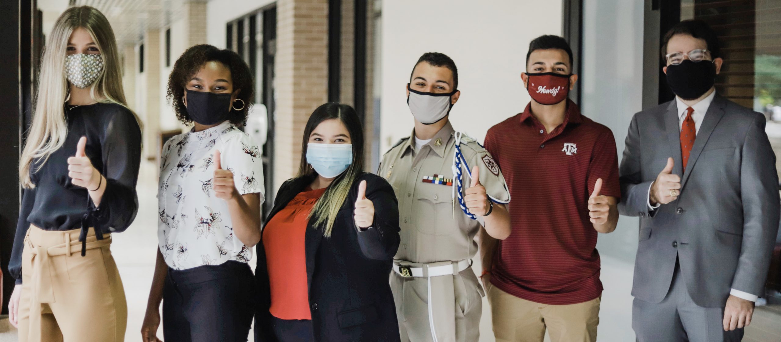 SGA students wearing masks during the covid 19 pandemic